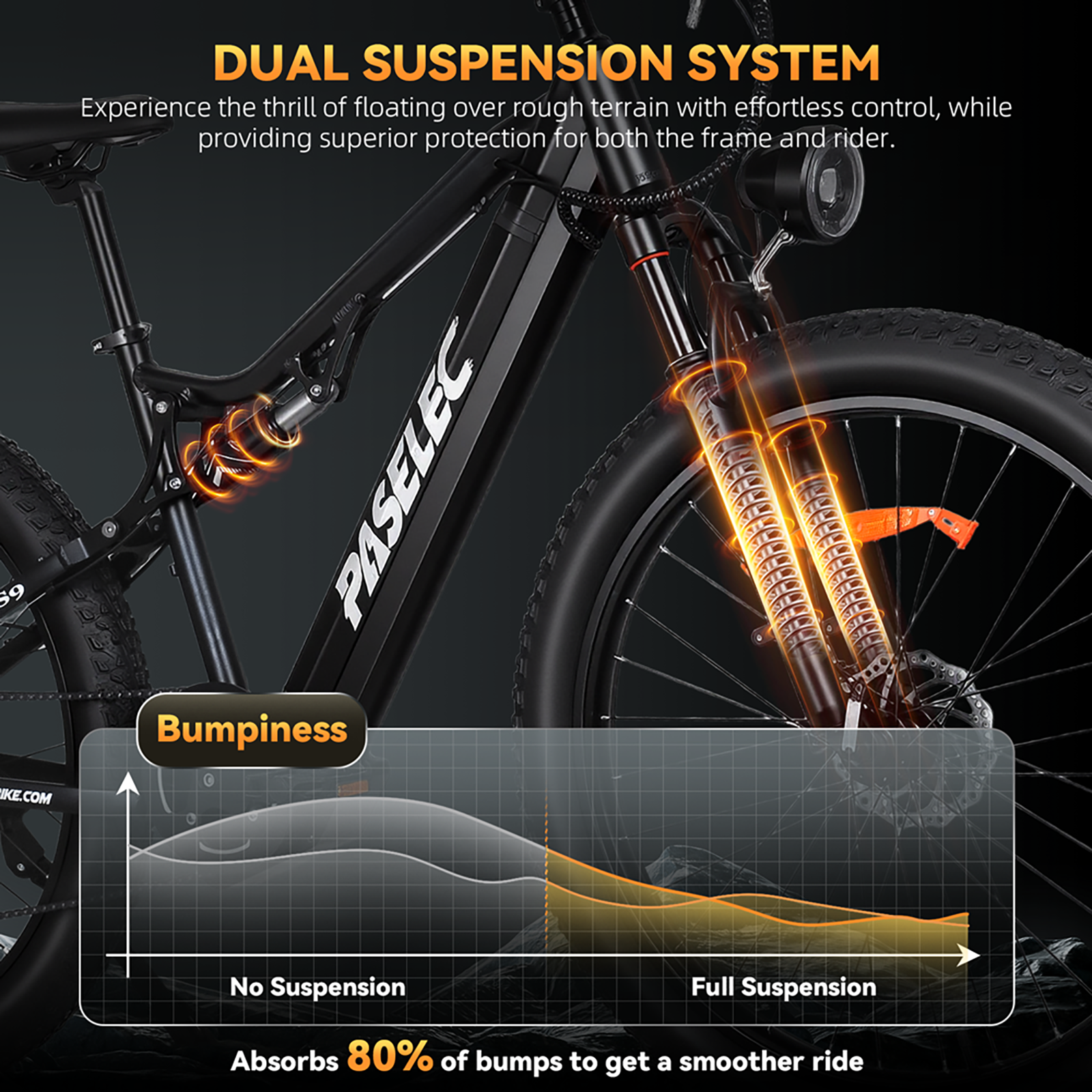 Paselec GS9 Pro 1300W Peak 27.5"*3.0 INCH EMTB