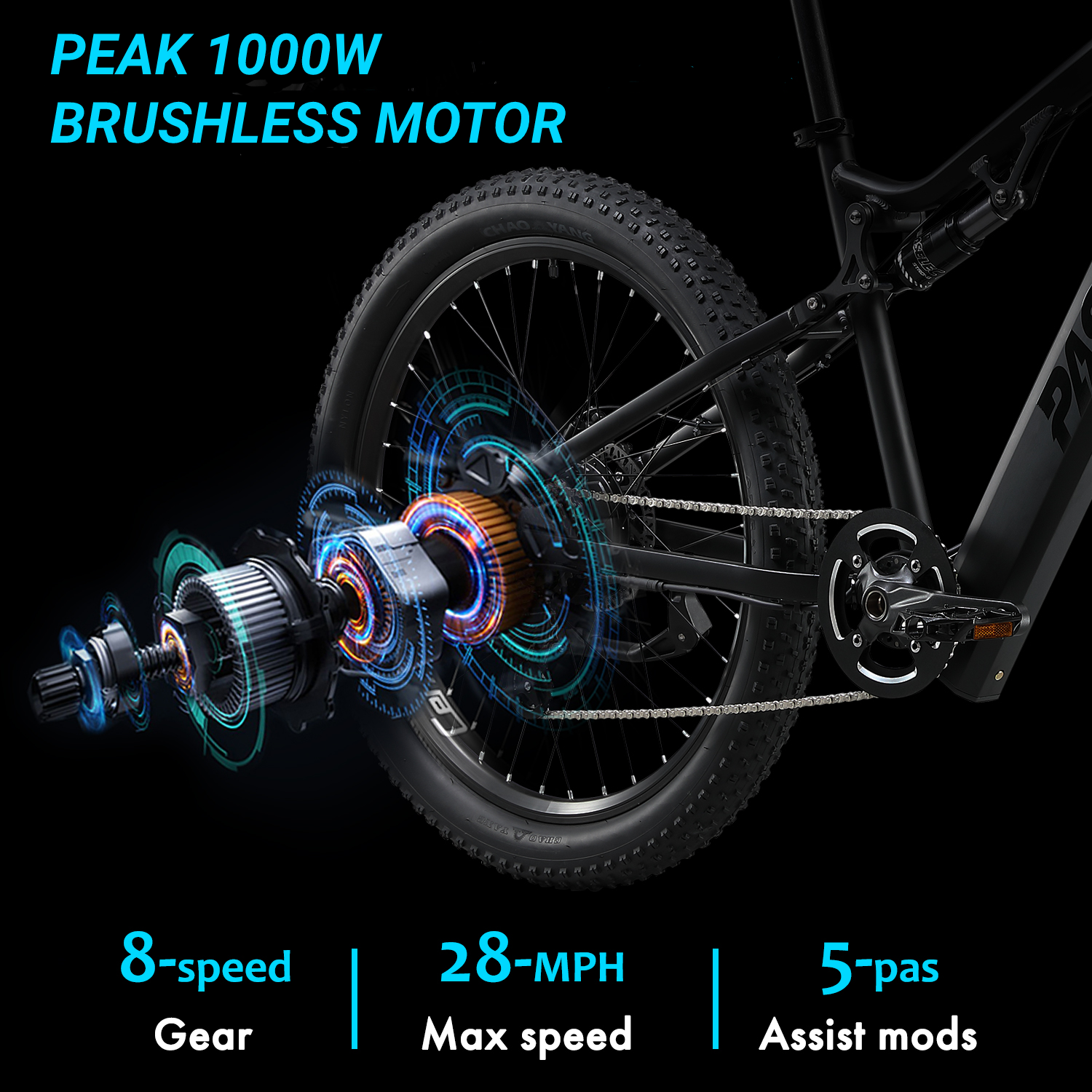 Paselec GS9 500W 27.5"*3.0 INCH EMTB