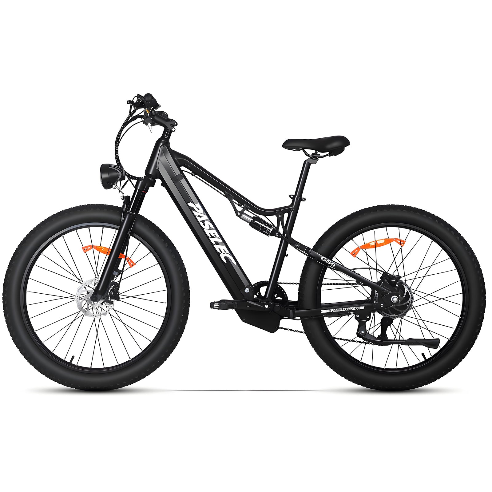 hyper e-ride 36v 700c electric bicycle PASELEC GS9 Pro Full Suspension Fat Tire Electric Bike – paselec