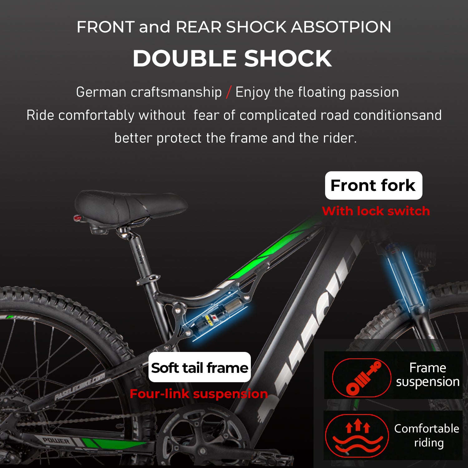 Paselec GS9 500W 27.5"*3.0 INCH EMTB