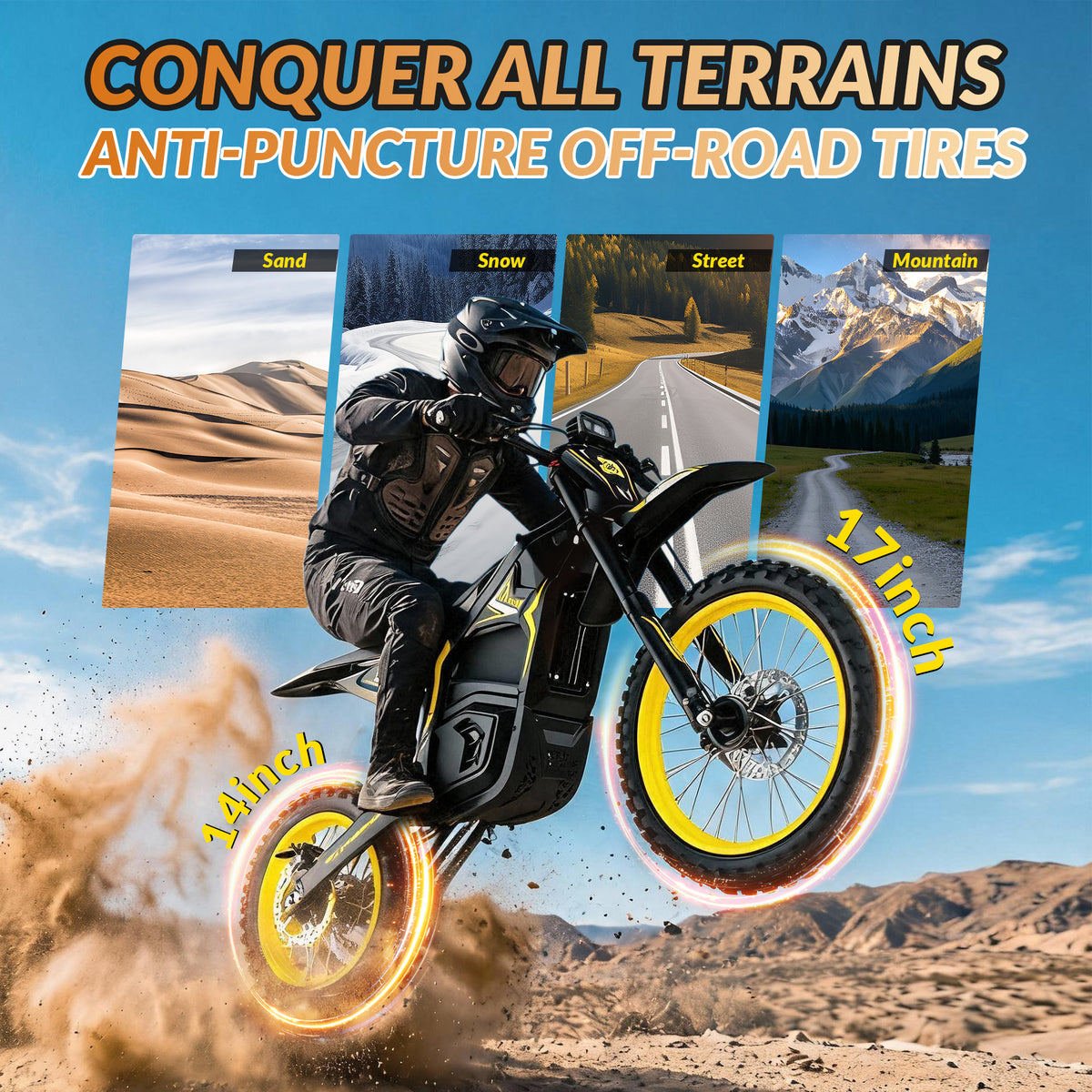 PASELEC EM04 PRO 5500W 50 MPH, 60-Mile Range Electric Dirt Bike