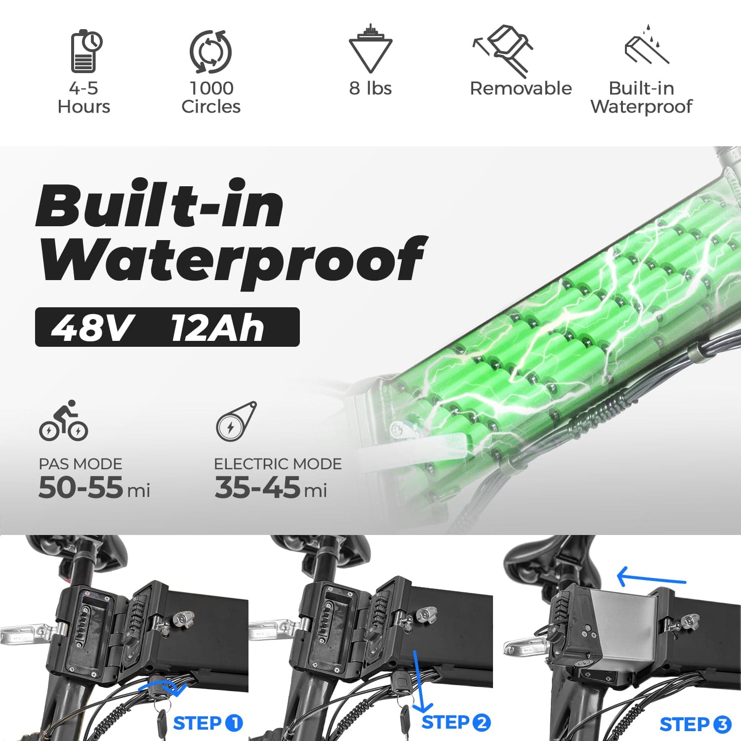 48V 16Ah Battery for PX6 EBIKE