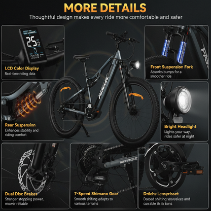Paselec GS9 Pro 1300W Peak 27.5"*3.0 INCH EMTB